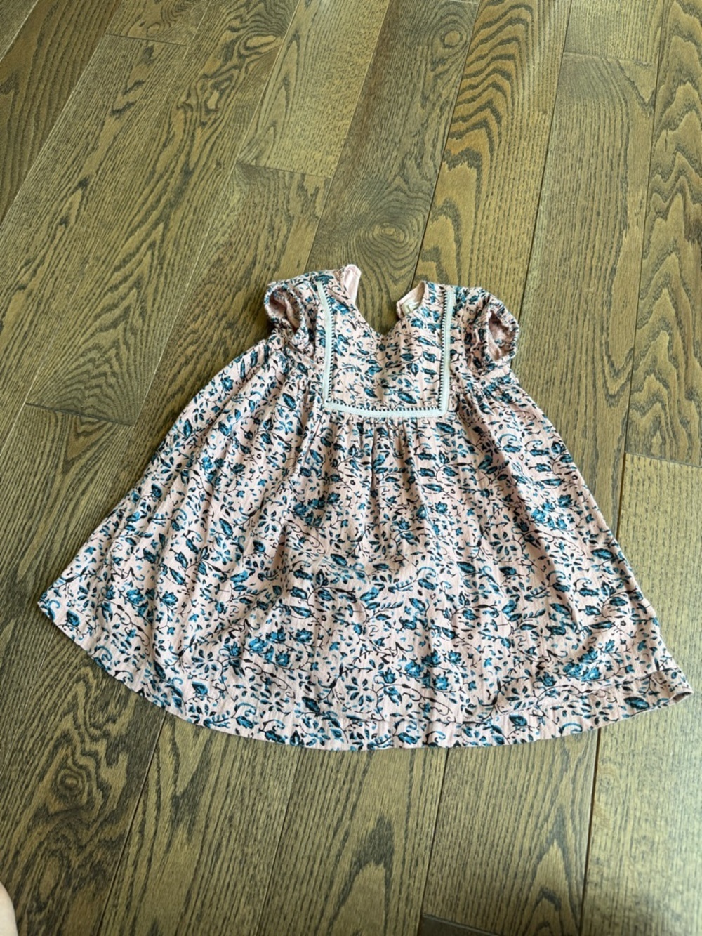 Peek... Aren't You Curious? Pink Floral Boho Dress - 18-24 Months EUC